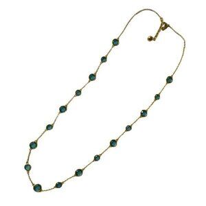 kate spade long scatter necklace with teal crystals